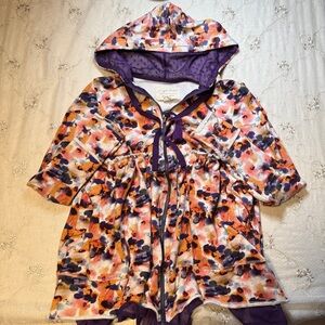 evy’s tree “the sophie” floral zip‑up hooded jacket – size small